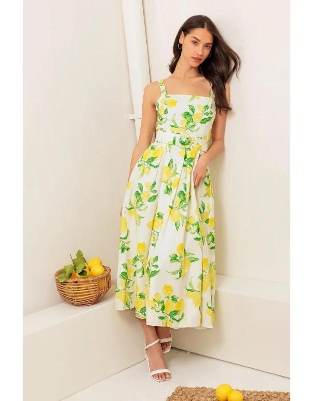 Beaming Perfection Woven Midi Dress