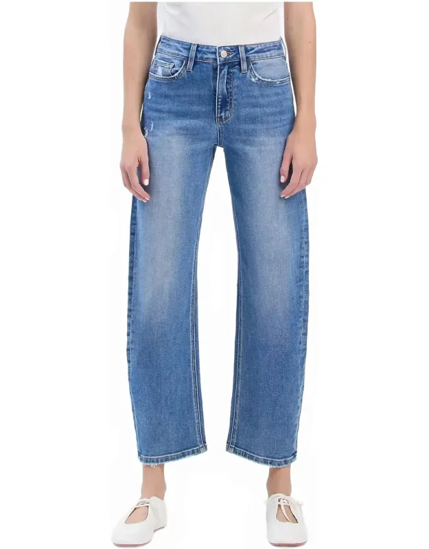 Atlas High Rise Barrel Jeans