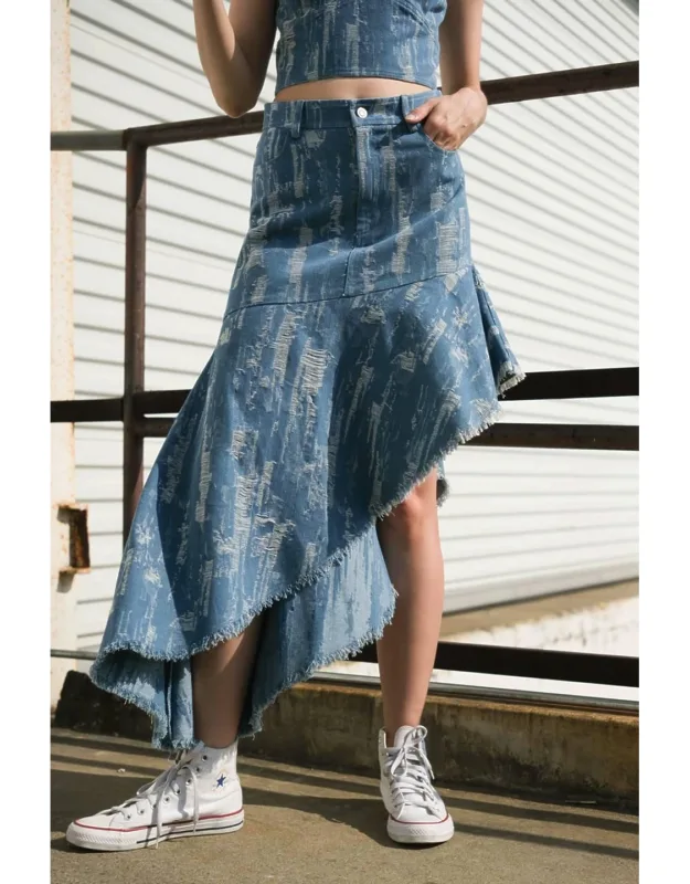 Breezy Adoration Denim Skirt