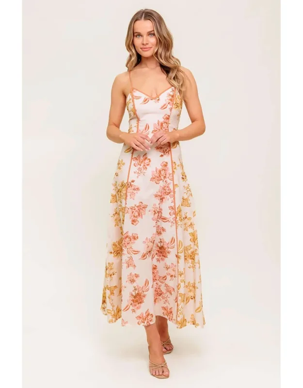 Petal Woven Midi Dress