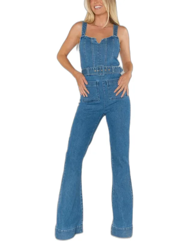 Crossroads Smocked Back Jumpsuit