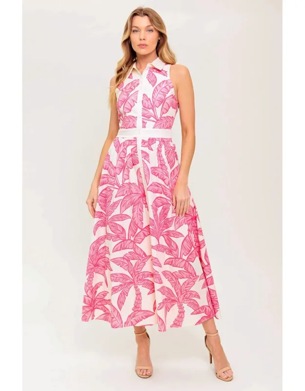 Whisper In Bloom Woven Midi Dress