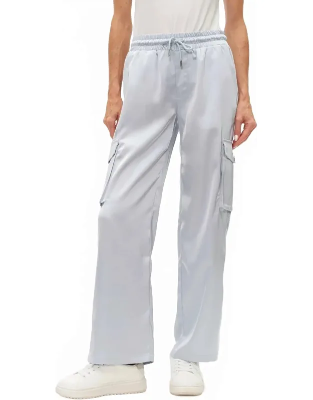 Satin Cargo Pants