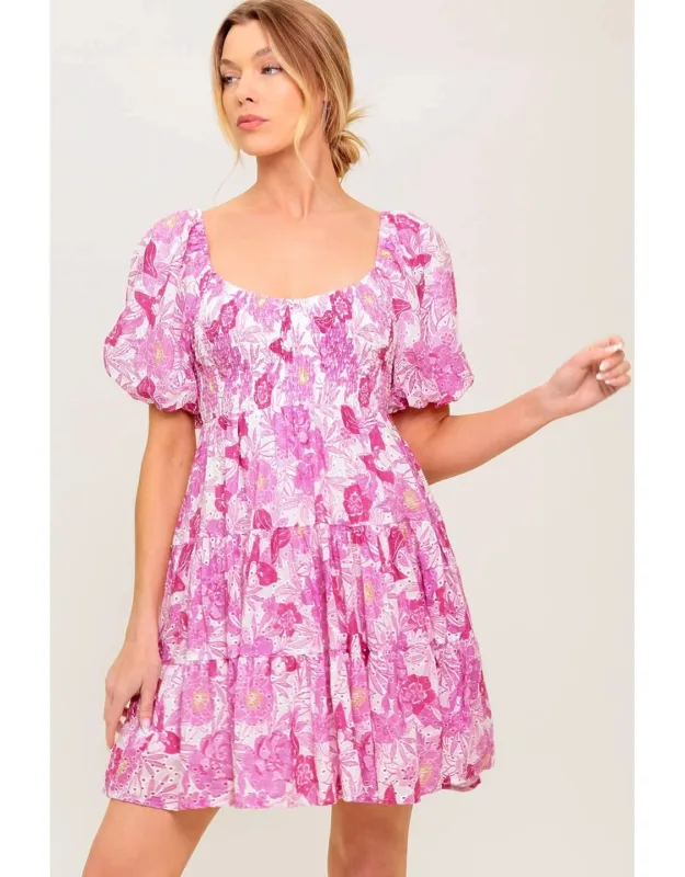Meadow Rhythm Woven Eyelet Mini Dress