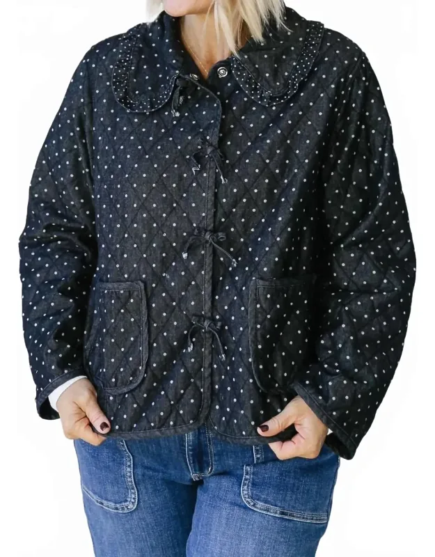 Polka Dot Quilted Jacket