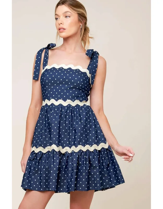 Dotted Woven Mini Dress