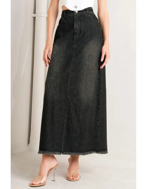 Denim Midi Skirt
