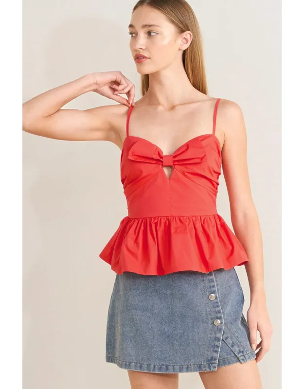 Sunset Bow Woven Top
