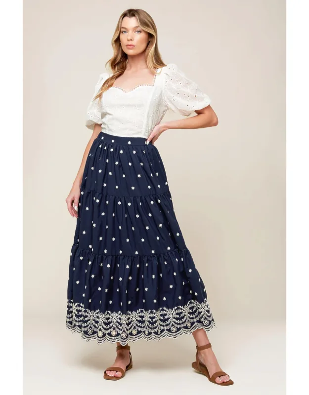 Woven Midi Skirt