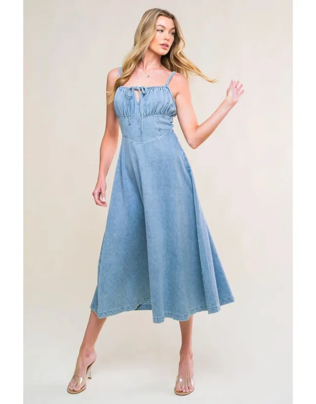 Gorgeous Adornment Denim Mini Dress