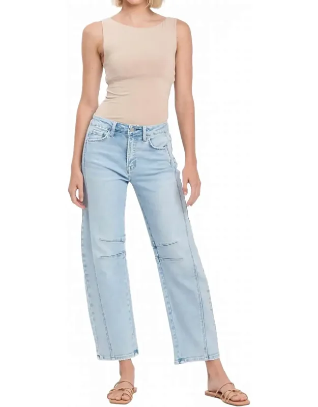 Rebel High Rise Barrel Jeans