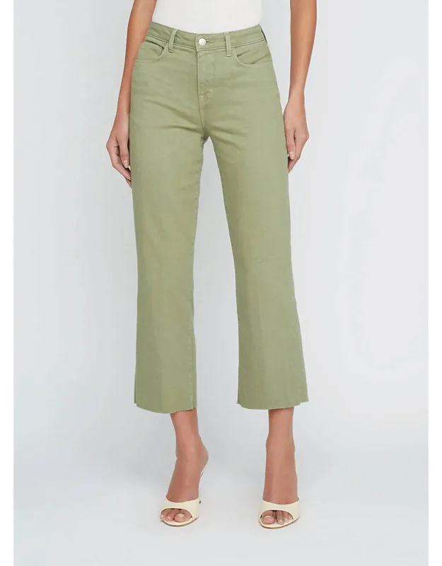 High Rise Crop Wide Leg Pants