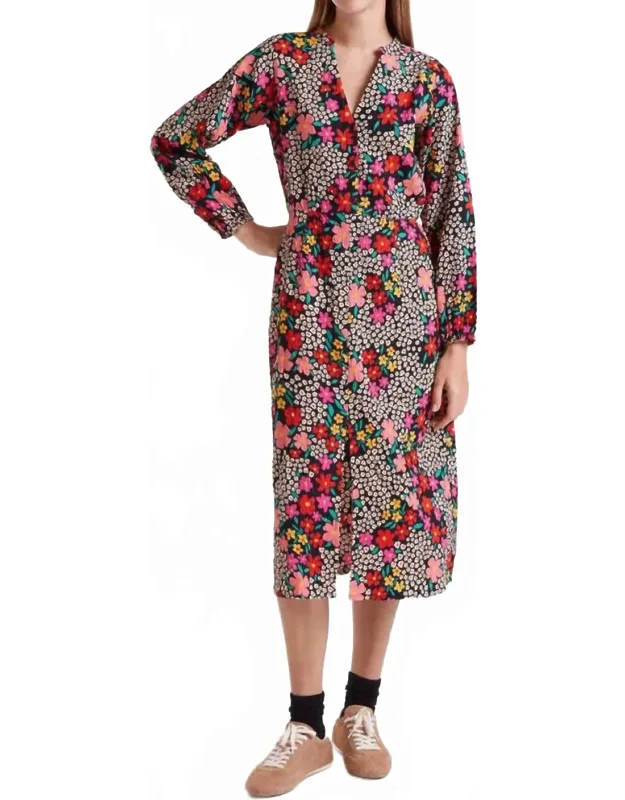 Midi Dress In Flowers