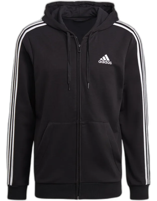 Essentials French Terry 3-stripes Full-zip Hoodie