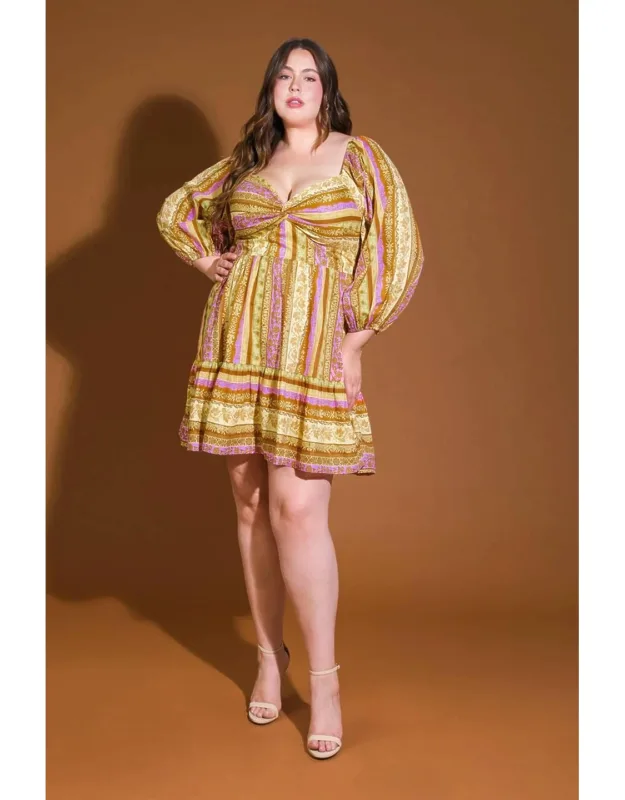 All My Pride Woven Mini Dress With Sweetheart Neckline And Ruffled Hemline