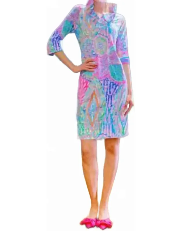 Ruffneck 3/4 Sleeve Dress