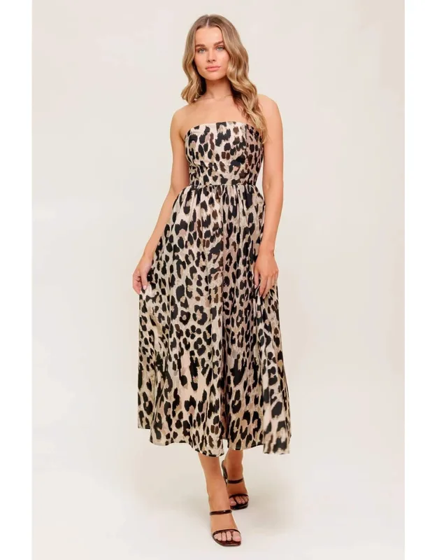 Flutter Glow Ballet Woven Midi Dress