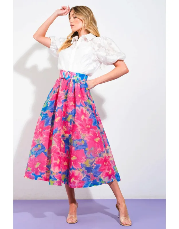 Woven Midi Skirt