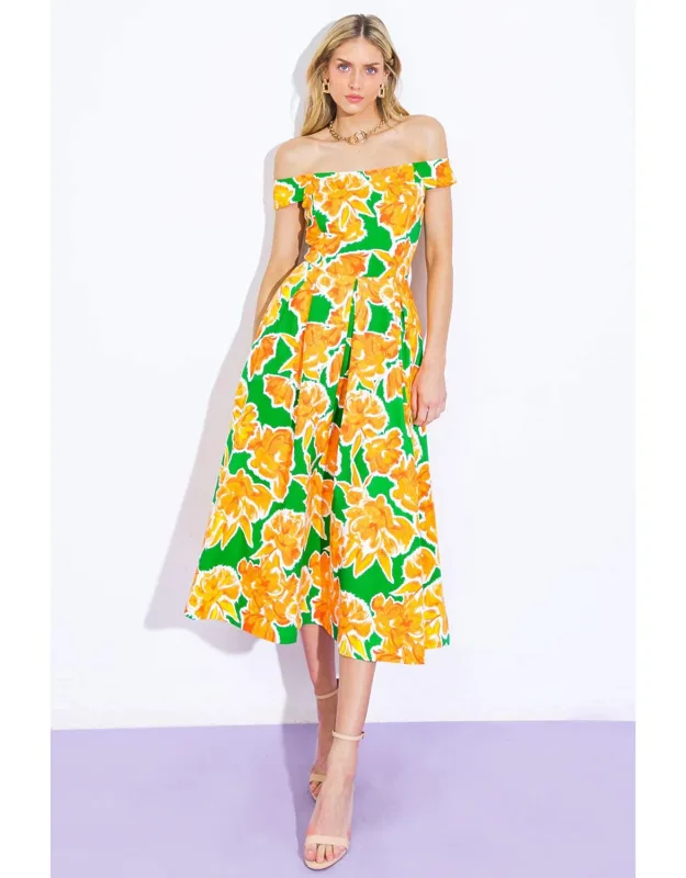 Twill Midi Dress