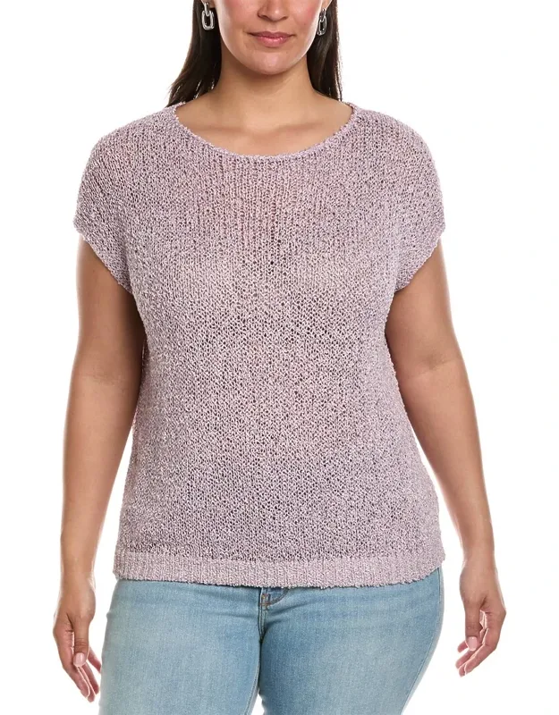 Open Stitch Bateau Neck Silk-blend Sweater