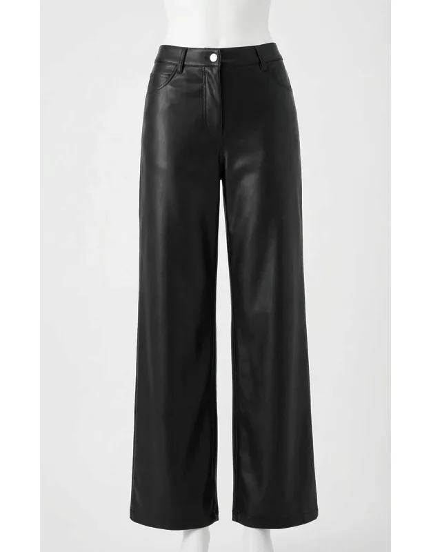 Marli Faux Leather Wide Leg Pants