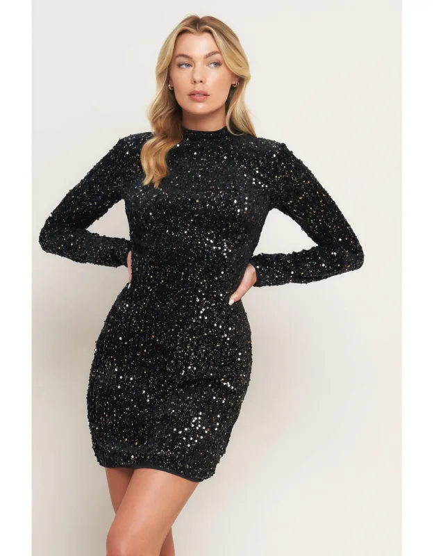 Whims Of Fate Sequin Mini Dress