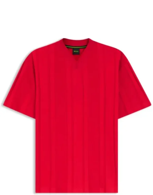 Textured-stripe T-shirt