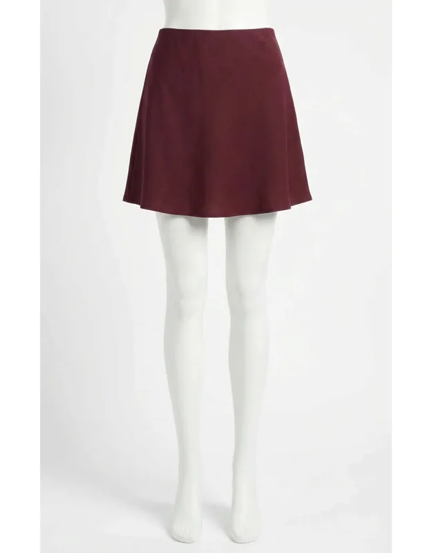 Chablis Satin Mini Skirt