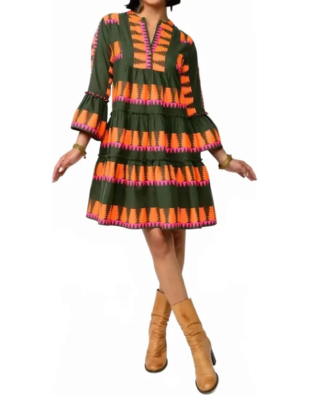 Jacquard Tiered Dress