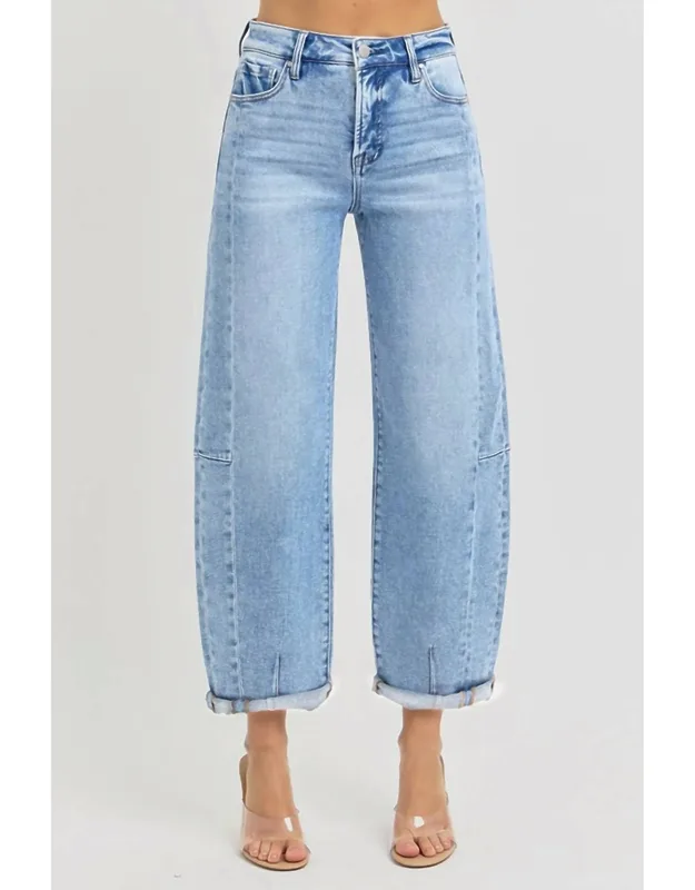 High Rise Barrel Jeans