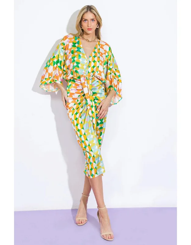 Best Impressions Woven Satin Midi Dress