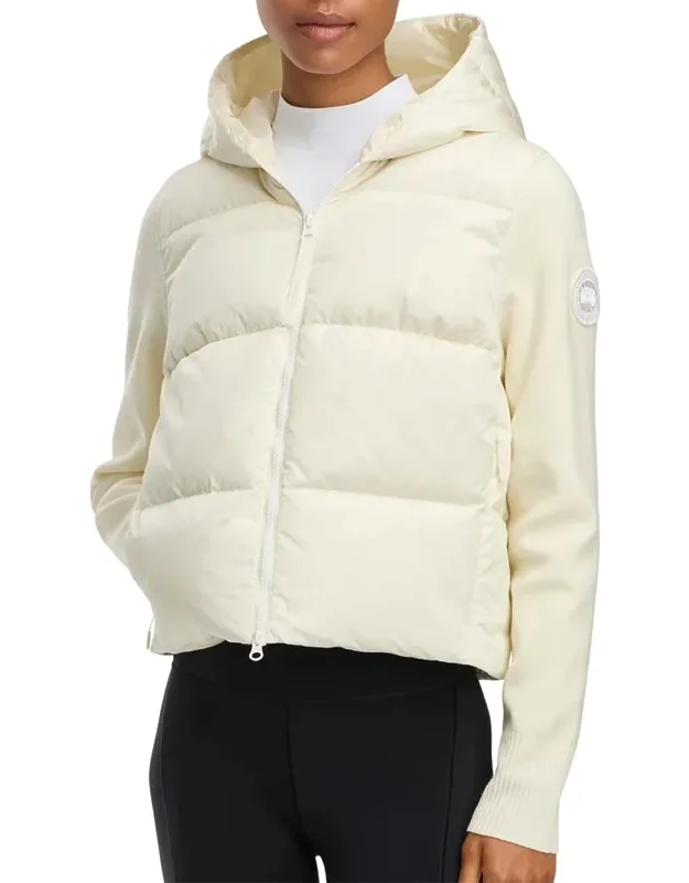 Hybridge Wide Quilt Knit Wool Hoodie