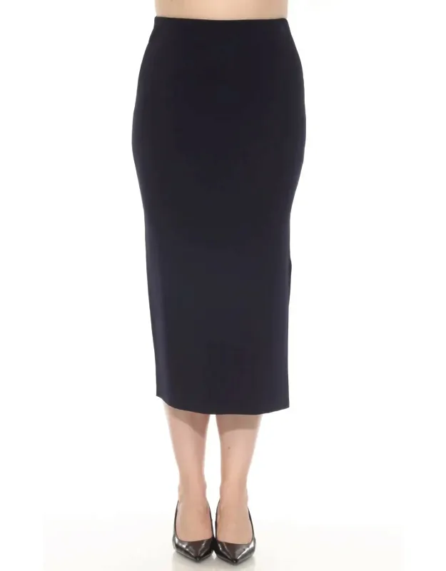 High Waist Midi Pencil Skirt