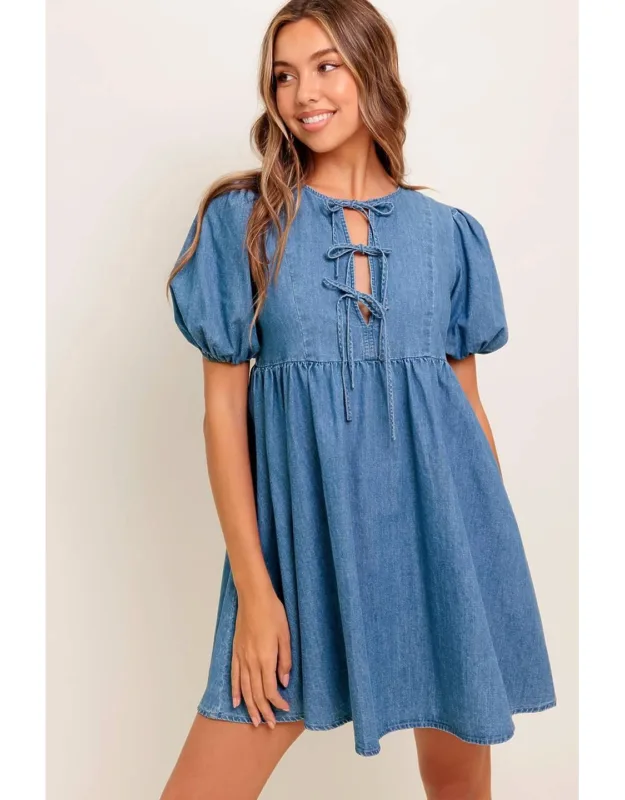 Sunset Getaway Denim Mini Dress