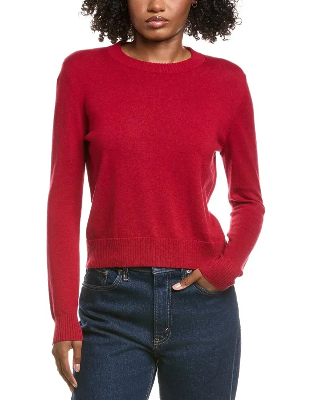 Shrunken Crewneck Cashmere-blend Sweater