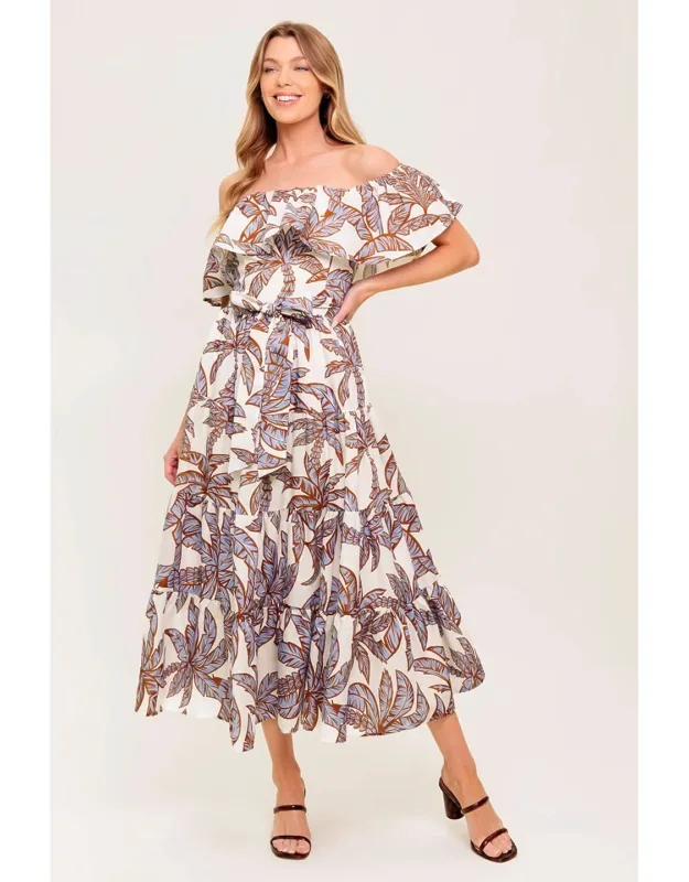 Lily Garden Lavender Woven Midi Dress