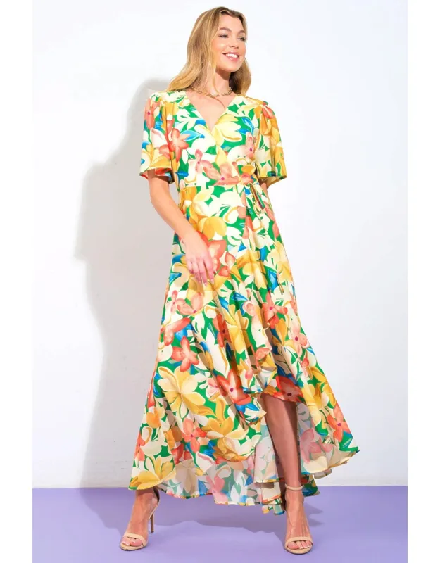 Elaborate Charm Woven Hi-lo Dress