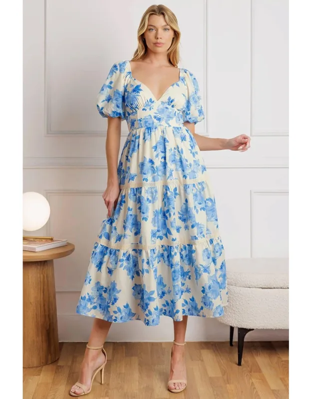 Blooming Day Woven Midi Dress