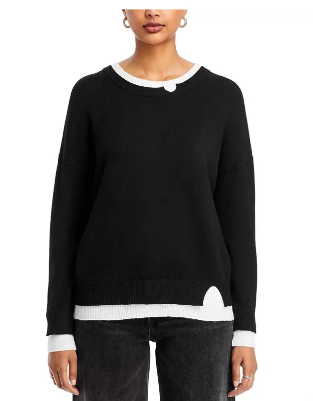 Notch Collar Twofer Sweater