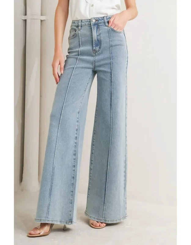 Modern Neutral Denim Trousers