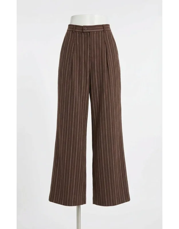 Alma Pinstripe Wide Leg Pants