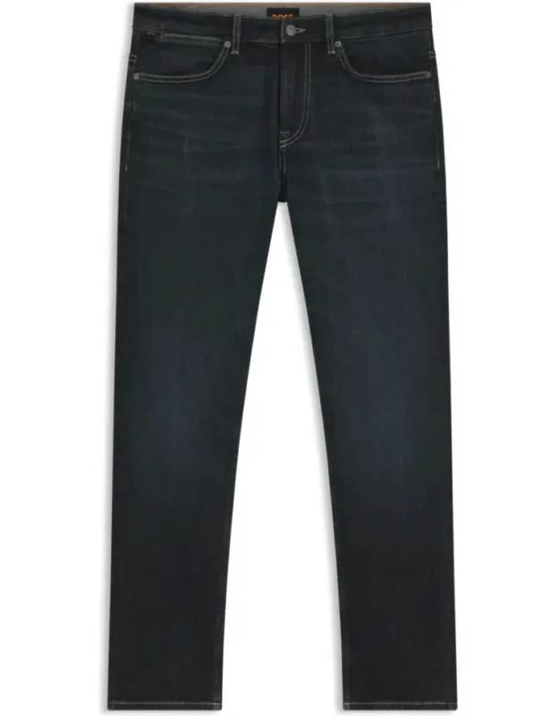 Slim-fit Jeans With Contrast Stitching, Stretch Cotton, Dynamic Wash