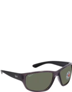 Rectangle Polar Green Ar Blue Sunglasses