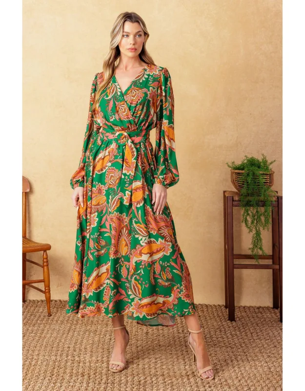 Sunnyside Florals Woven Midi Dress