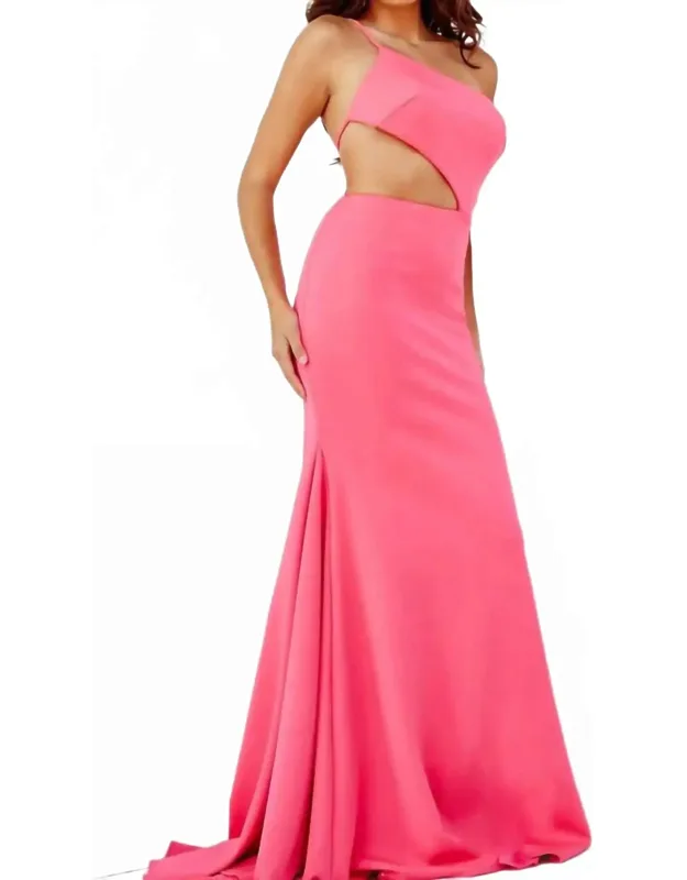 One Shoulder Cut Out Mermaid Dress