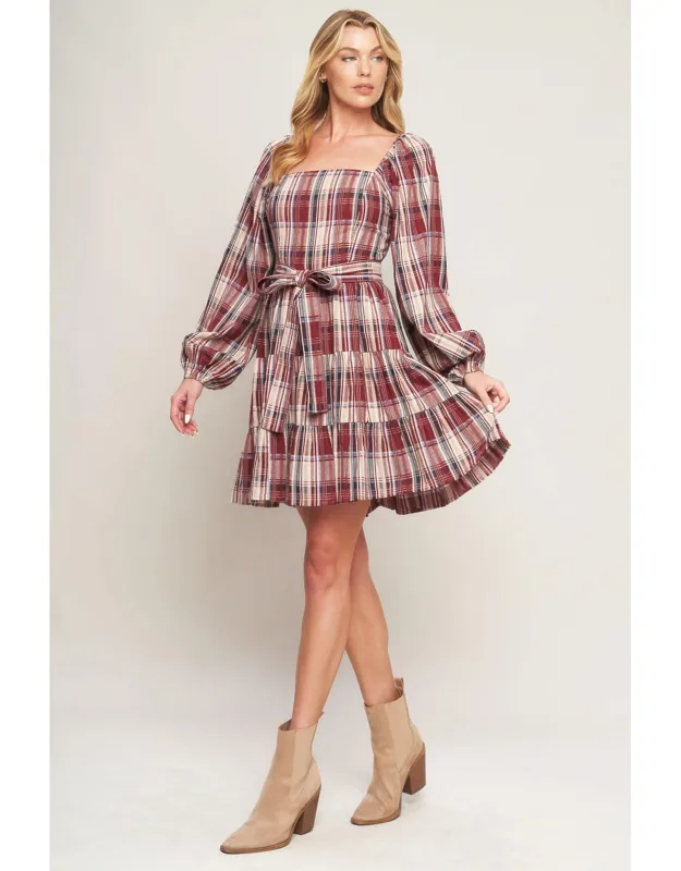 Plaid Mini Dress