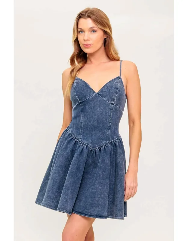 Forever Free Mini Dress With Cami Top And Low Back