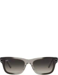 Burbank Grey Gradient Rectangular Sunglasses