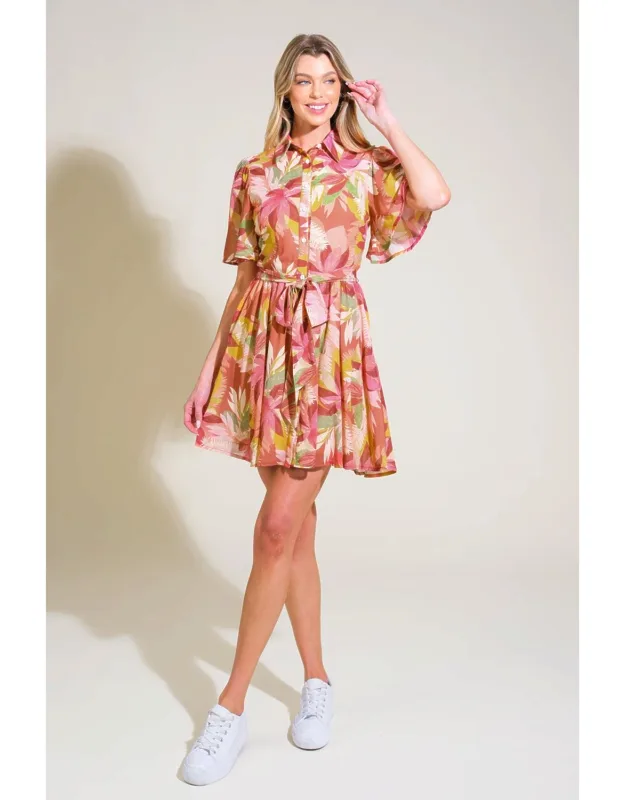 Whimsical Waves Woven Mini Dress