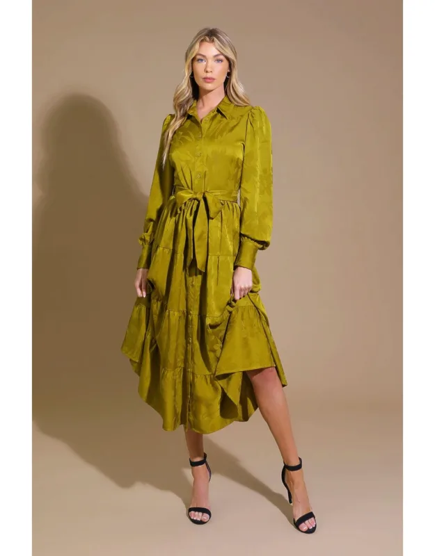 Woven Jacquard Midi Dress